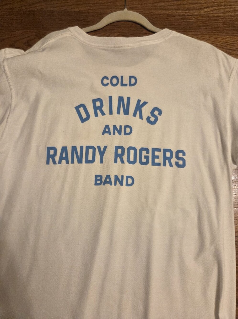 Randy Rogers Band 'Cold Drinks' Graphic Tee - Cream/Blue, Large